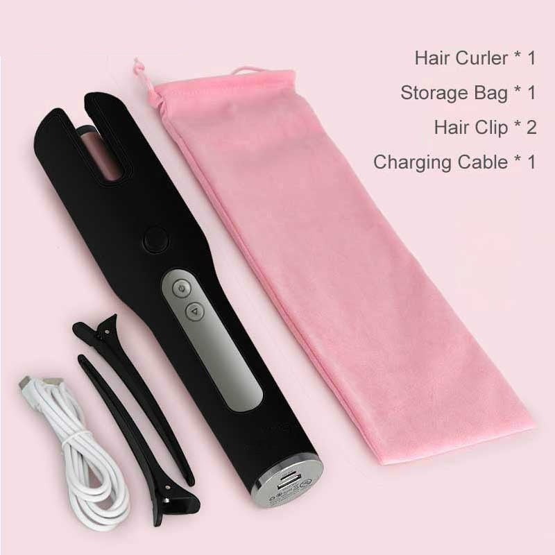 Wireless Automatic Curler with LCD Screen & Ceramic Heating