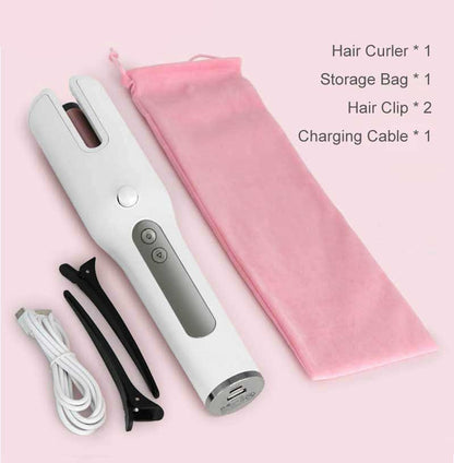 Wireless Automatic Curler with LCD Screen & Ceramic Heating