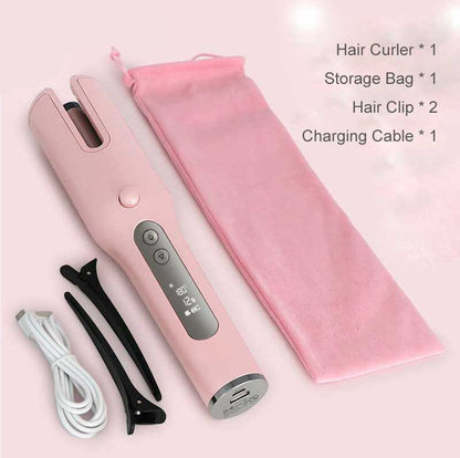 Wireless Automatic Curler with LCD Screen & Ceramic Heating