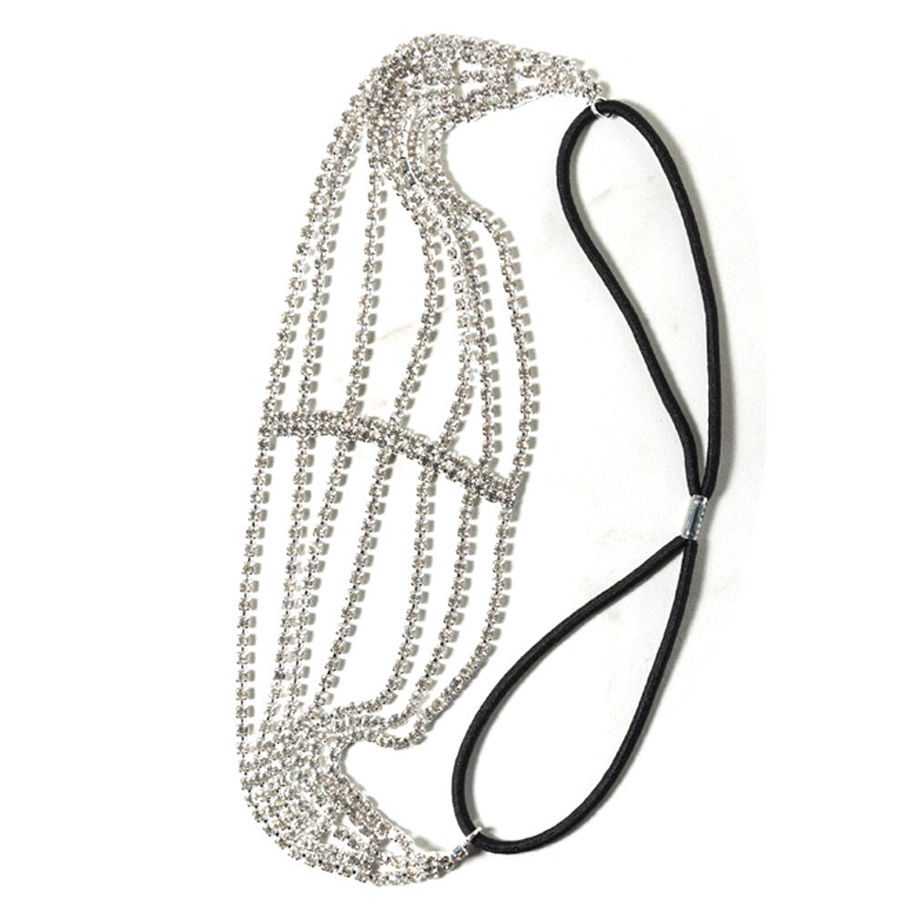 Flash Diamond Rhinestone Elastic Headband Hair