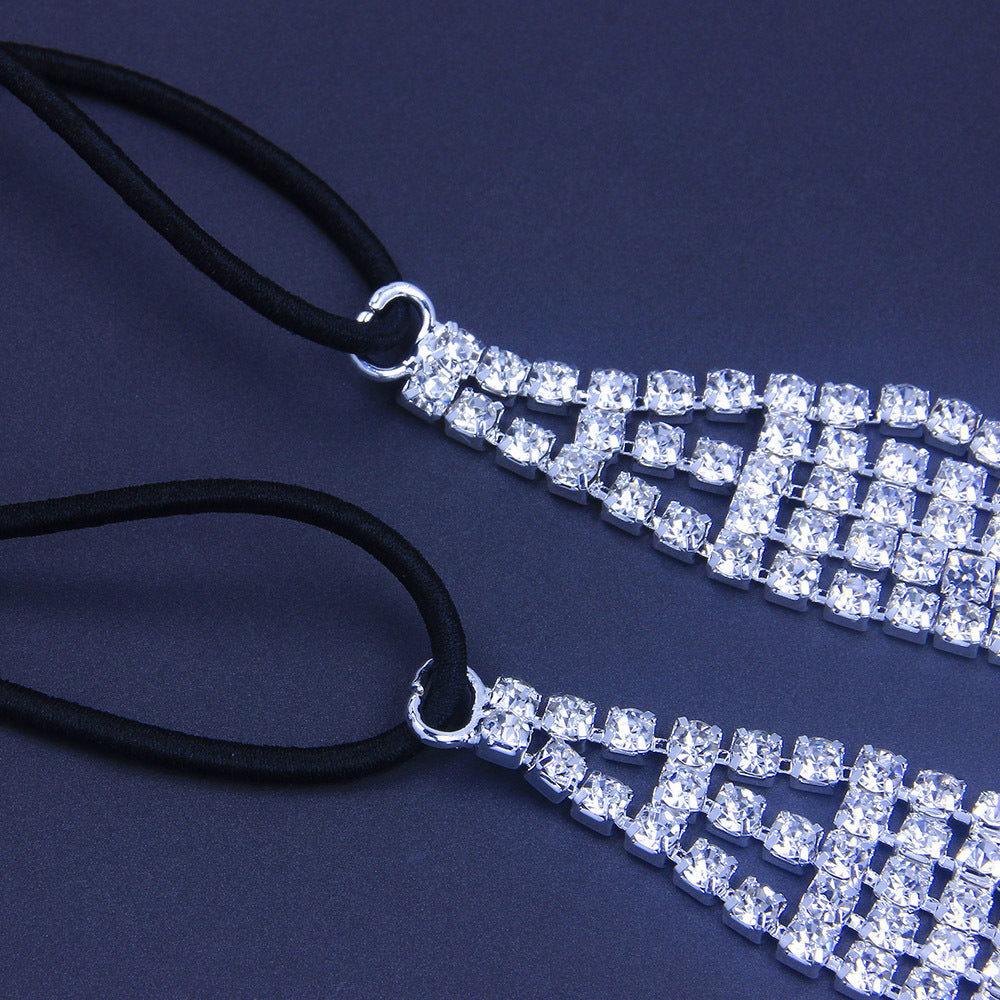 Flash Diamond Rhinestone Elastic Headband Hair