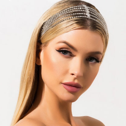 Flash Diamond Rhinestone Elastic Headband Hair